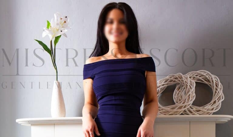 1. Attraktives Escort Girl in elegantem Kleid, professionelle Begleitung für exklusive Stunden, diskret und zuverlässig.
